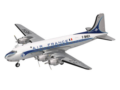 Douglas DC-4 Commercial Aircraft "Air France" (F-BHEH) White with Blue Stripes 1/200 Diecast Model by Herpa