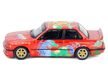 Pandem Rocket Bunny E30 "Year of the Horse - Chinese New Year 2026 Special Edition" Red Metallic with Graphics Limited Edition to 8888 pieces Worldwide 1/64 Diecast Model Car by Inno Models