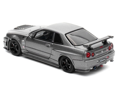 Nissan Skyline GT-R (R34) Z-Tune RHD (Right Hand Drive) Gray Metallic "Thailand Diecast Expo 2025 Event Edition" 1/64 Diecast Model Car by Inno Models