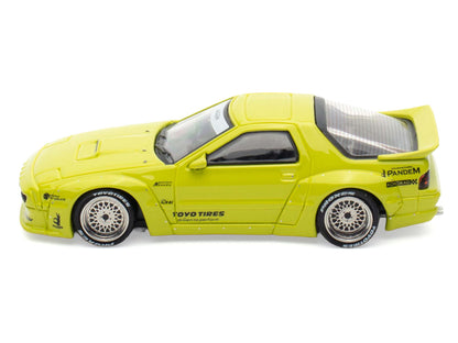 Mazda RX-7 (FC3S) "Pandem Aero" RHD (Right Hand Drive) Lime Green "The Model Car Show Malaysia 2025 Event Edition" 1/64 Diecast Model Car by Inno Models