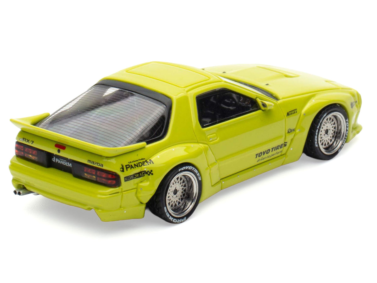 Mazda RX-7 (FC3S) "Pandem Aero" RHD (Right Hand Drive) Lime Green "The Model Car Show Malaysia 2025 Event Edition" 1/64 Diecast Model Car by Inno Models