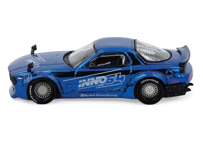 Mazda RX-7 (FD3S) RHD (Right Hand Drive) "Pandem Rocket Bunny" Blue Chrome "Tokyo Auto Salon 2026 Event Edition" 1/64 Diecast Model Car by Inno Models