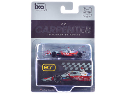 Dallara IndyCar #33 Ed Carpenter "Slim Fast" Ed Carpenter Racing (Road Course Configuration) "NTT IndyCar Series" (2026) 1/64 Diecast Model Car by IXO Models