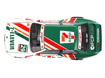 BMW M3 "Kaido Works Larry Chen V1" #29 "7-Eleven" White and Green with Graphics (Designed by Jun Imai) "Kaido House" Special 1/64 Diecast Model Car by Mini GT
