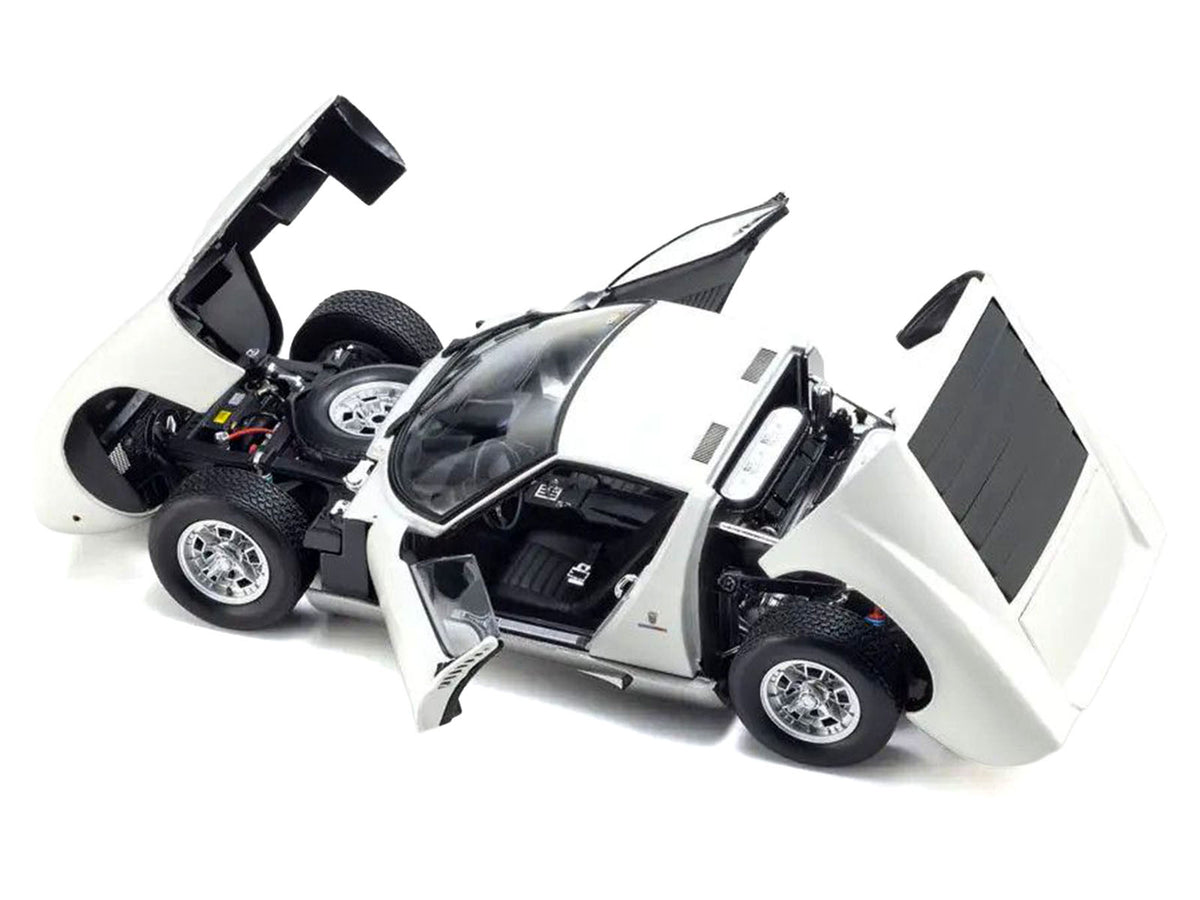 Lamborghini Miura P 400 White 1/18 Diecast Model Car by Kyosho
