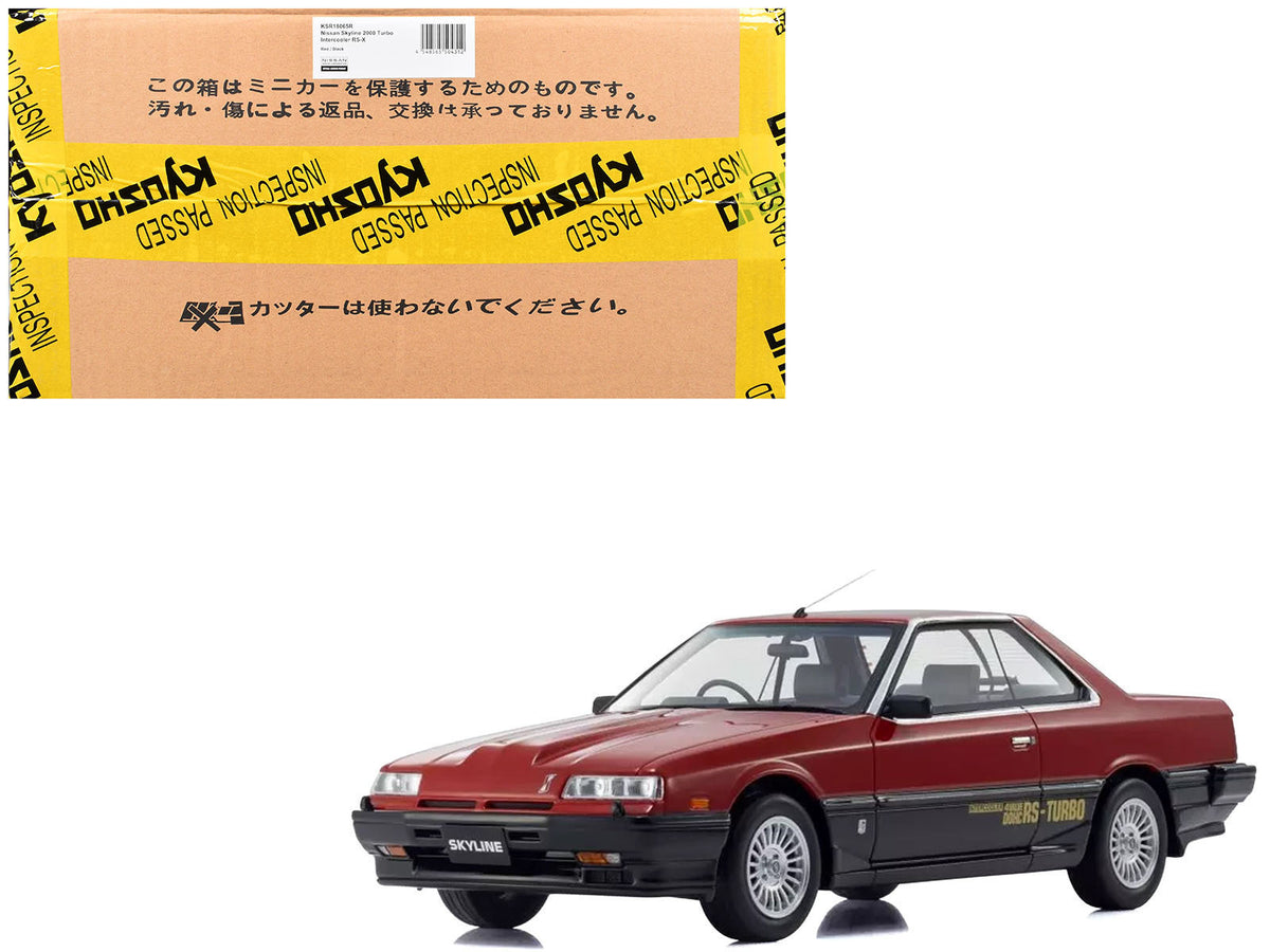Kyosho 1/18 Nissan Skyline 2000 Turbo Intercooler RS-X RHD Red & Black Diecast Model Car KSR18065R