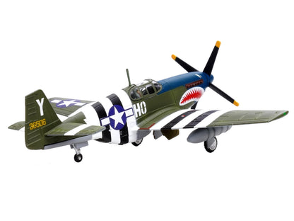 North American P-51B Mustang Aircraft "John Bennett 487th Fighter Squadron 352nd Fighter Group Blue-Nosed Bastards of Bodney RAF Bodney" (1944) United States Army Air Forces 1/72 Diecast Model Airplane by Legion