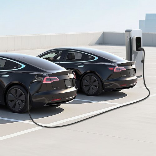EV Charger Extension Cable for Tesla, 48Amp 21 ft Max 240V 11.52 kW with NACS Plug, EV Extension Cord for Level 1/2 Tesla Mobile/Wall Connector/Destination Charger, Model Y/X/3/S, Carrying Bag