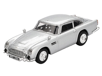 Mini GT 1/64 Aston Martin DB5 RHD Skyfall (2012) - Birch Silver Metallic (Damaged Edition) Diecast Model