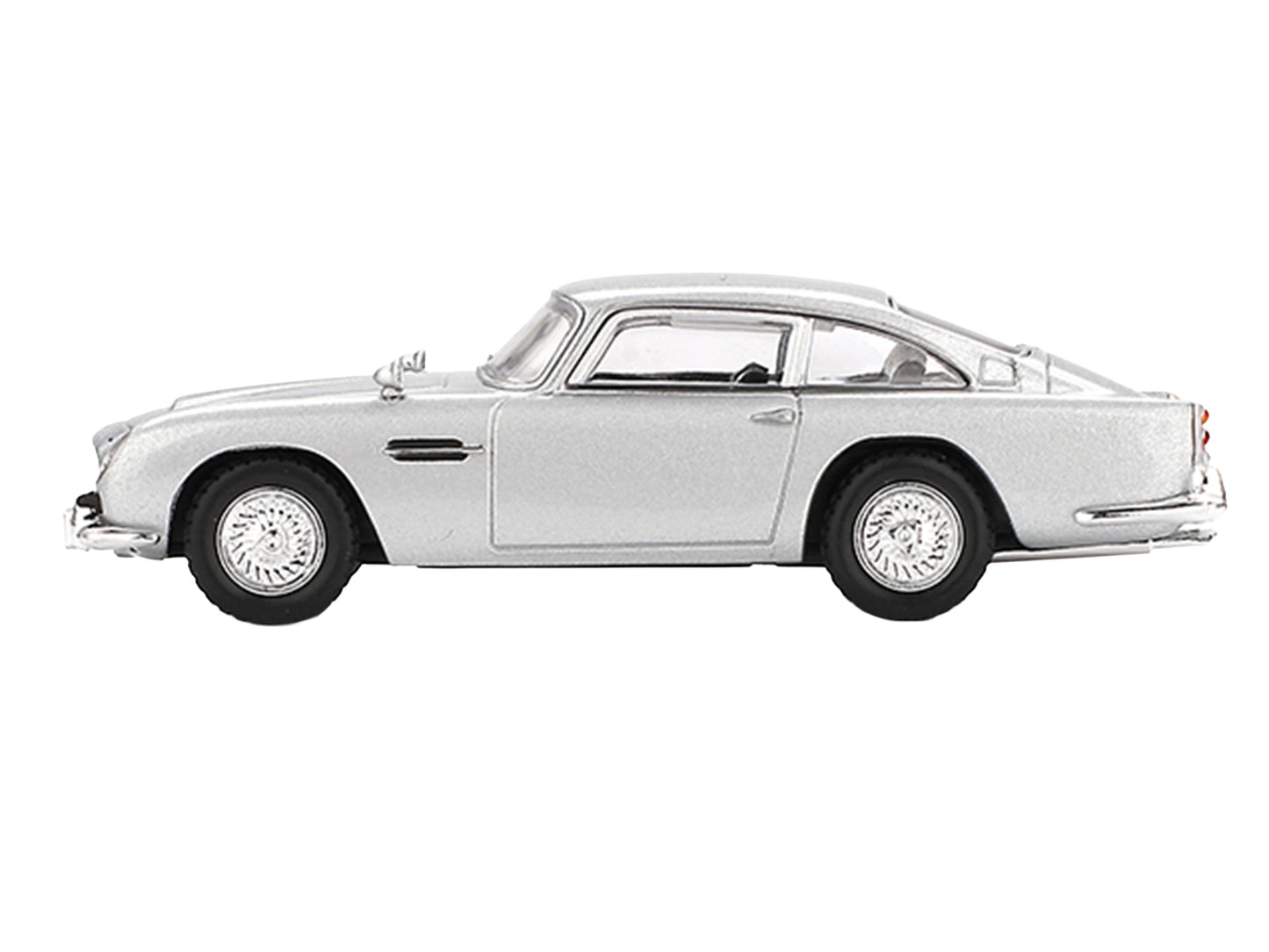 Mini GT 1/64 Aston Martin DB5 RHD Skyfall (2012) - Birch Silver Metallic (Damaged Edition) Diecast Model
