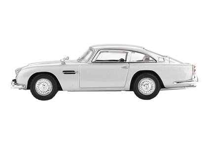 Mini GT 1/64 Aston Martin DB5 RHD Skyfall (2012) - Birch Silver Metallic (Damaged Edition) Diecast Model