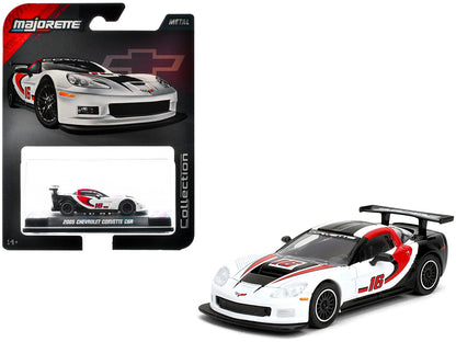 2005 Chevrolet Corvette C6R #16 White with Black and Red Graphics "Collection" Series 1/64 Diecast Model Car by Majorette