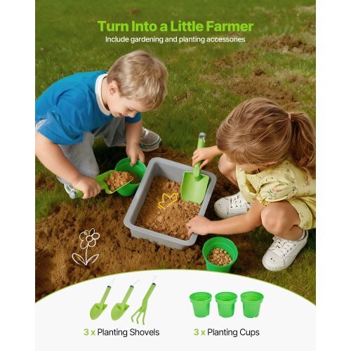 Mud Kitchen, Outdoor Mud Kitchen for Kids, Wood Outdoor Play Kitchens with Stoves, Hooks, Sinks, Planting Shovels, Spatulas, Handle, Cookware Pots and Accessories, Play with Water and Sand