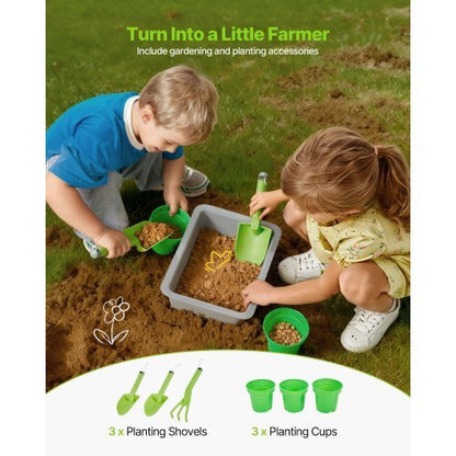 Mud Kitchen, Outdoor Mud Kitchen for Kids, Wood Outdoor Play Kitchens with Spoons, Sink, Tank, Sunshade Canopy, Shovels, Cookware Pots and Accessories, Wooden Play Kitchens for Home, Lawn
