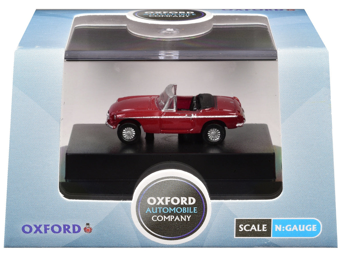 MG MGB Roadster RHD (Right Hand Drive) Tartan Red 1/148 (N) Scale Diecast Model Car by Oxford Diecast