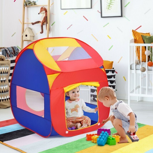 Portable Kid Play House Toy Tent with 100 Balls - Color: Multicolor