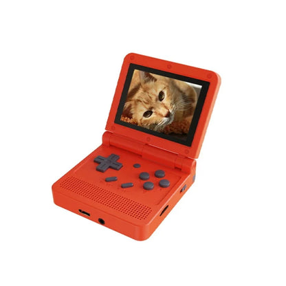 V90 Handheld Folding Game Console 3.0 Inch Screen with Built-in 15000 Games 1020mAh Rechargeable Battery 64GB Red