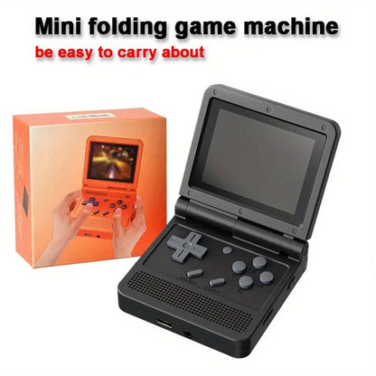 V90 Handheld Folding Game Console 3.0 Inch Screen with Built-in 15000 Games 1020mAh Rechargeable Battery 64GB Red