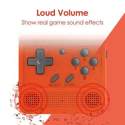 V90 Handheld Folding Game Console 3.0 Inch Screen with Built-in 15000 Games 1020mAh Rechargeable Battery 64GB Red