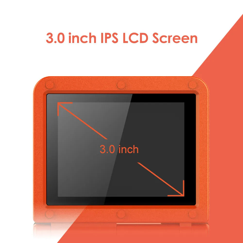 V90 Handheld Folding Game Console 3.0 Inch Screen with Built-in 15000 Games 1020mAh Rechargeable Battery 64GB Red