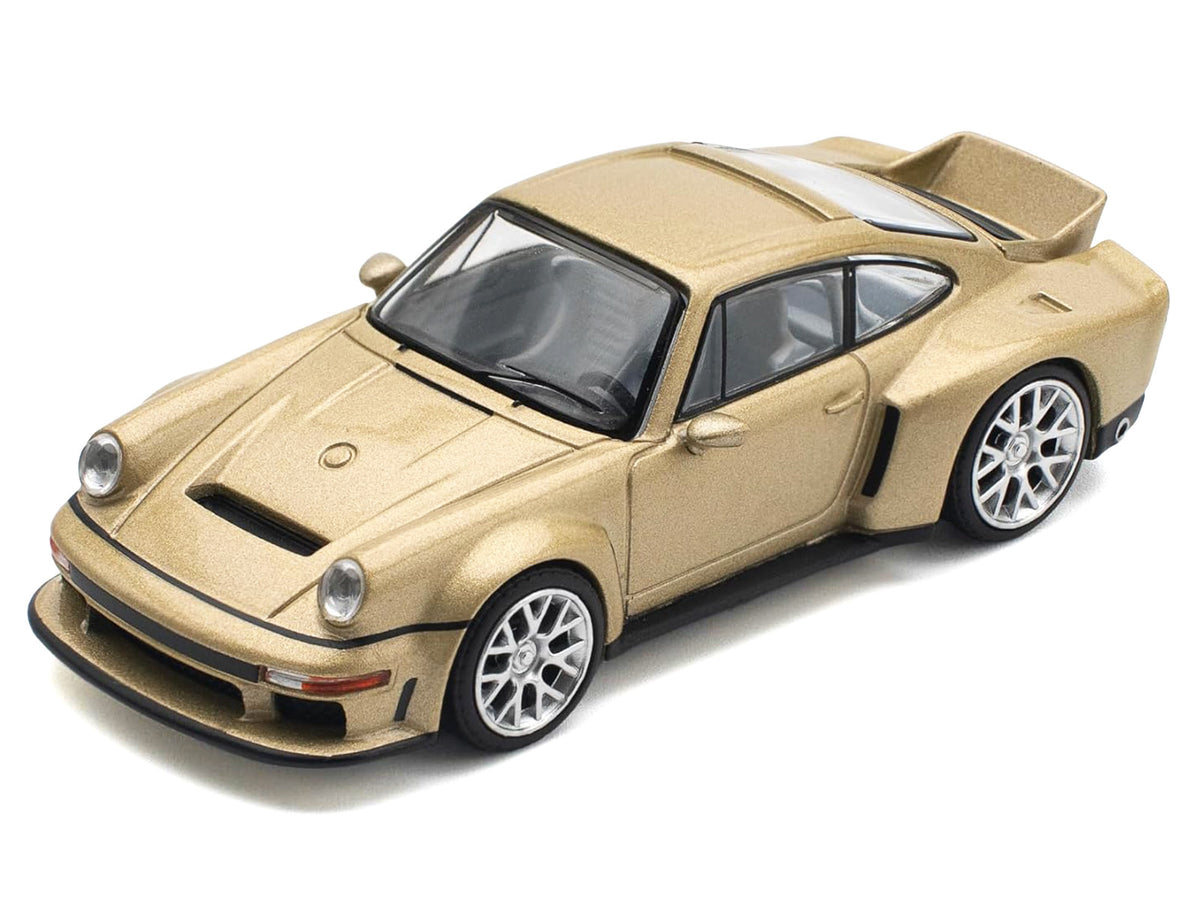 Singer DLS Turbo Gold Metallic 1/64 Diecast Model Car by Pop Race