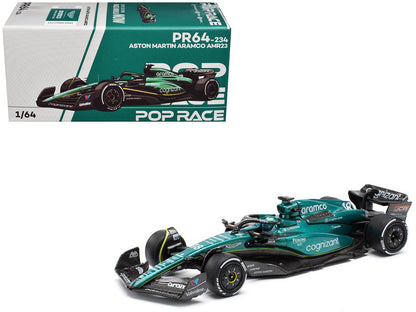 Aston Martin AMR23 #18 Lance Stroll Formula One F1 World Championship 2023 1/64 Diecast Model Car by Pop Race