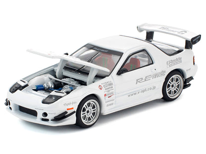 Mazda RX7 (FC3S) RE Amemiya RHD (Right Hand Drive) White 1/64 Diecast Model Car by Pop Race