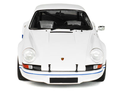 1973 Porsche 911 RSR Carrera White with Blue Stripes 1/18 Diecast Model Car by Solido