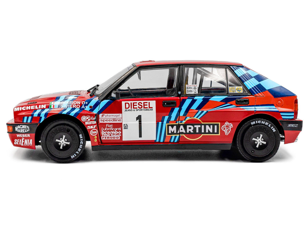 Lancia Delta HF Integrale #1 Miki Biasion - Tiziano Siviero Winner "Rally Sanremo" (1989) "Competition" Series 1/18 Diecast Model Car by Solido