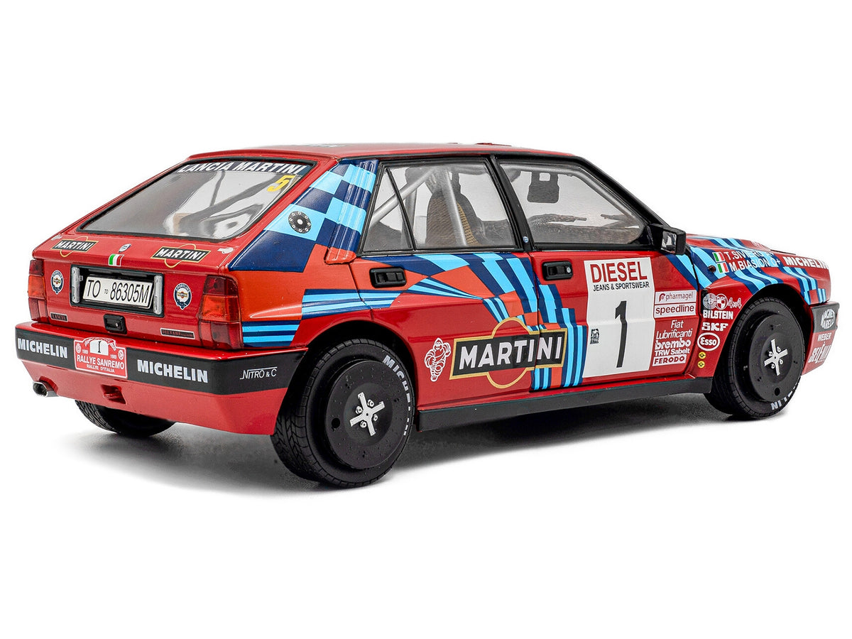 Lancia Delta HF Integrale #1 Miki Biasion - Tiziano Siviero Winner "Rally Sanremo" (1989) "Competition" Series 1/18 Diecast Model Car by Solido