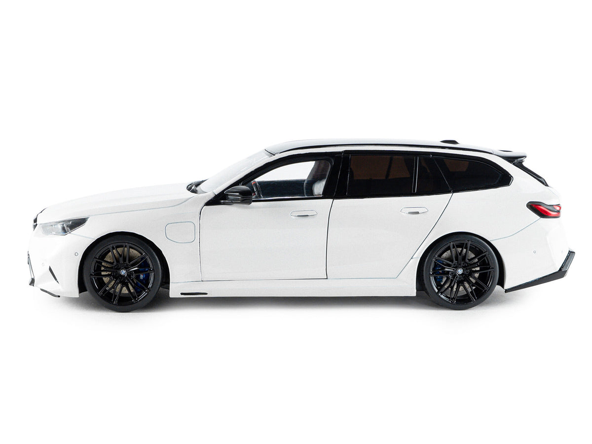 2025 BMW M5 Touring Alpine White with Black Top 1/18 Diecast Model Car by Solido