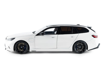 2025 BMW M5 Touring Alpine White with Black Top 1/18 Diecast Model Car by Solido