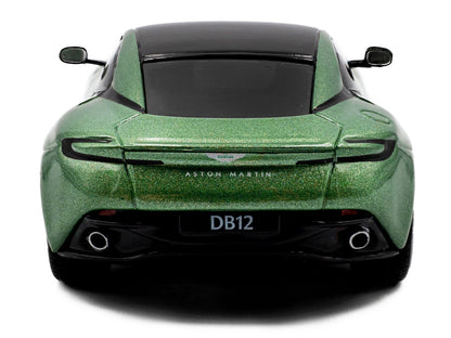 2023 Aston Martin DB12 Coupe Iridescent Emerald Metallic with Black Top 1/43 Diecast Model Car by Solido