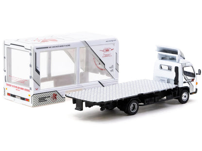 Mitsubishi Fuso Canter Mobile Display Truck RHD (Right Hand Drive) "EVA Racing" White with Graphics "Truck64" Series 1/64 Diecast Model Car by Tarmac Works