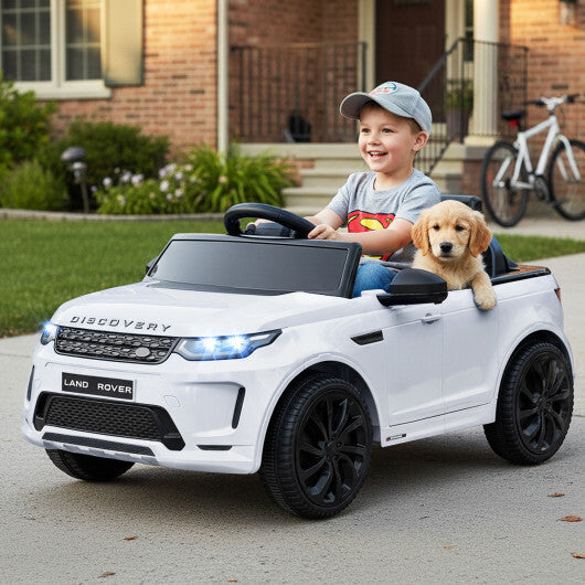 Licensed Land Rover Kids Ride on Car 12V Battery Powered Kids Electric Car-White - Color: White