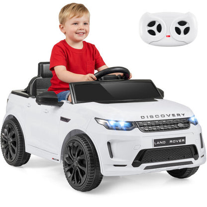 Licensed Land Rover Kids Ride on Car 12V Battery Powered Kids Electric Car-White - Color: White