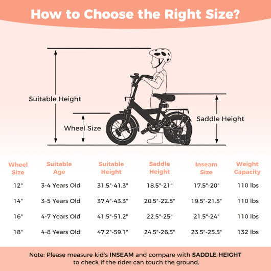 16 Inch Kids Bike Adjustable for 3-8 Years Old Children Pink - Stars & Moon - Color: Pink - Size: 16 inches