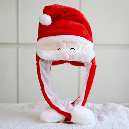 Movable Santa Snowman Elk Christmas Hat