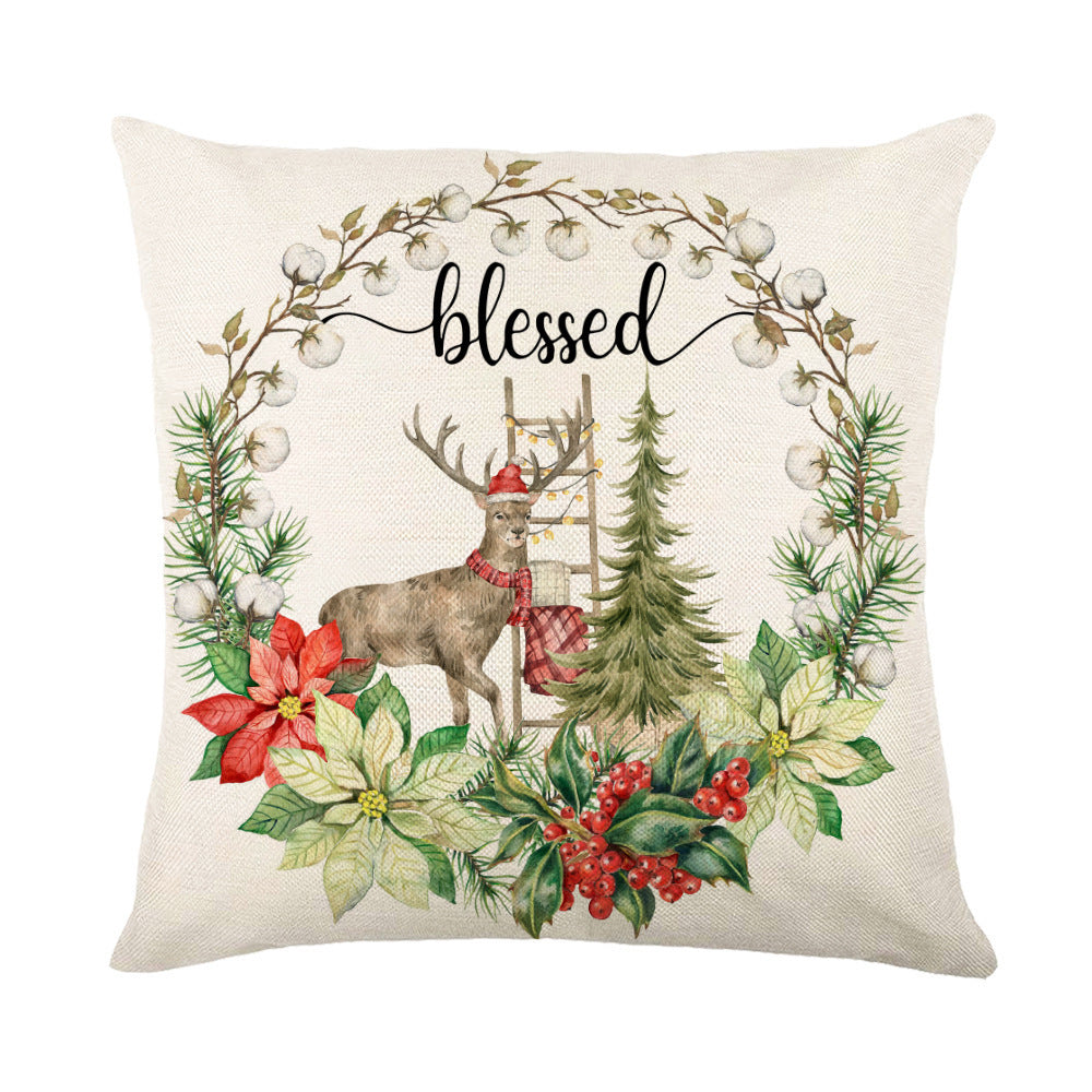 Christmas Snowflake Pillow Covers Sofa Decor