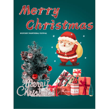 Christmas Elk Snowman Santa Flannel Blanket