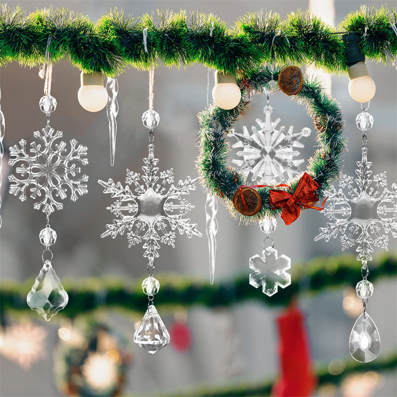 10pcs Acrylic Ice Strip Christmas Ornaments