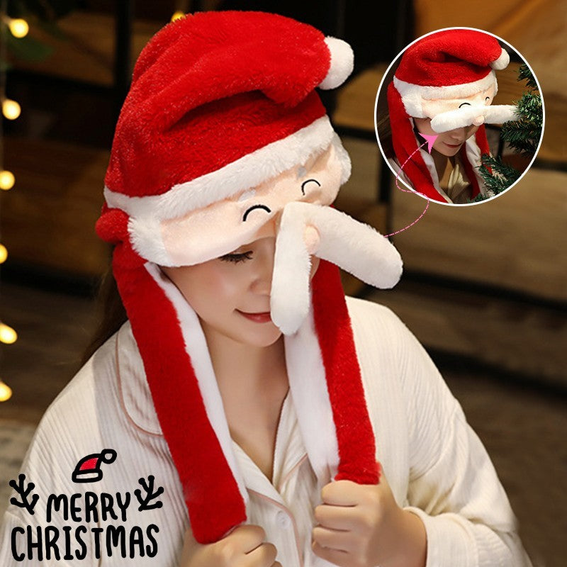 Movable Santa Snowman Elk Christmas Hat