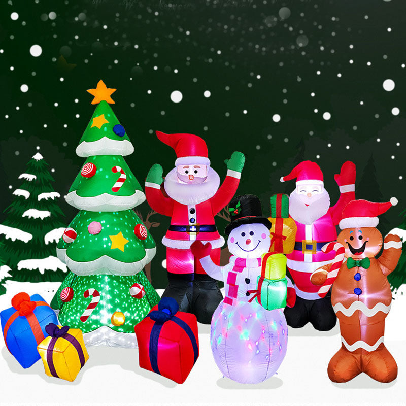 Christmas LED Inflatable Santa Snowman Decor