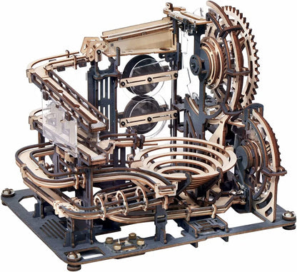 Robotime ROKR Marble Night City 3D Wooden Puzzle Games Assembly Waterwheel Model Toys