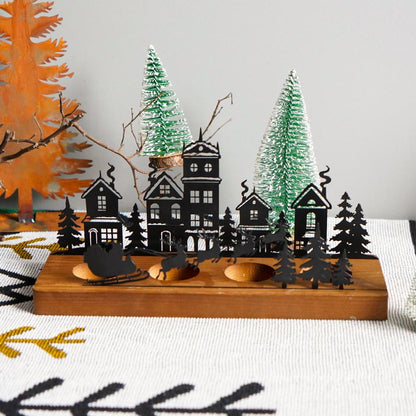 Wrought Iron Christmas Tree Candle Holder