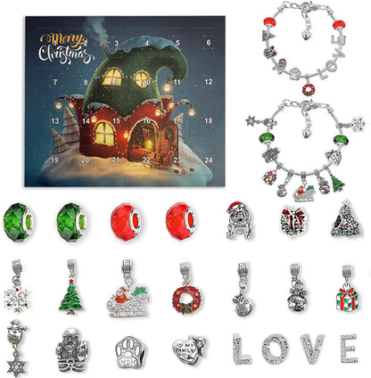 Christmas Advent Calendar Bracelet Gift Box Set