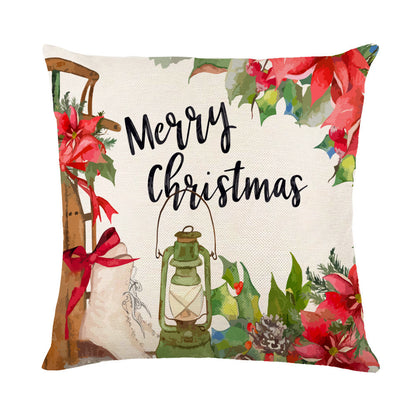 Christmas Snowflake Pillow Covers Sofa Decor