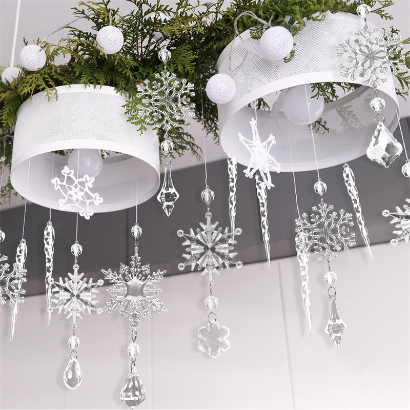 10pcs Acrylic Ice Strip Christmas Ornaments