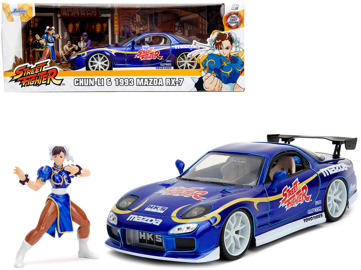 1993 Mazda RX-7 Chun-Li Street Fighter 1/24 Diecast Model Car by Jada