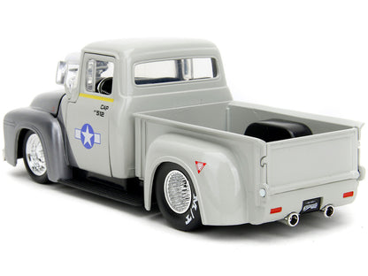 Jada 1956 Ford F-100 Pickup with Guile Figure - Street Fighter Hollywood Rides 1/24 Diecast Model